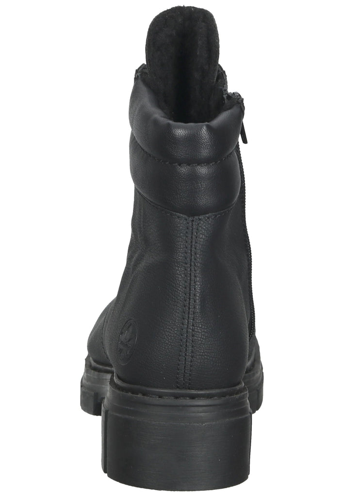 Rieker Stiefelette Lederimitat Schwarz Warmfutter