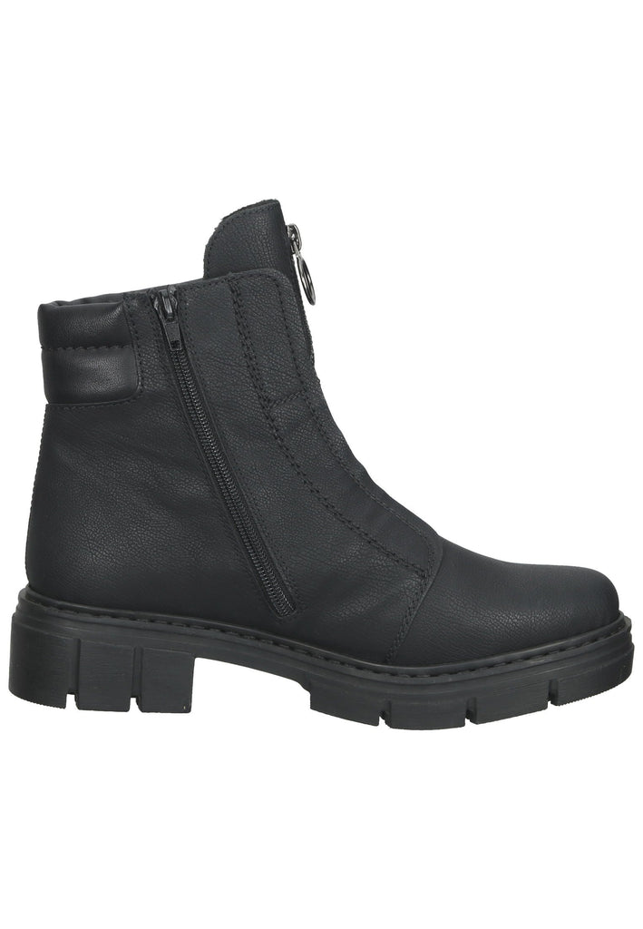 Rieker Stiefelette Lederimitat Schwarz Warmfutter