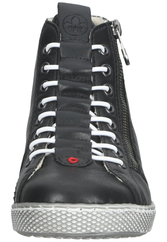 Rieker Stiefelette Lederimitat Schwarz Warmfutter