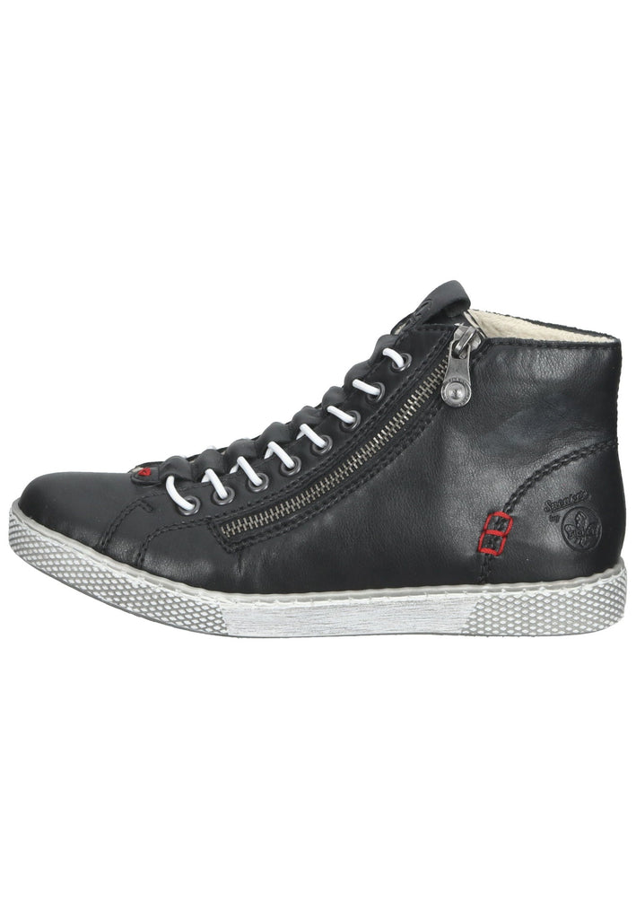 Rieker Stiefelette Lederimitat Schwarz Warmfutter