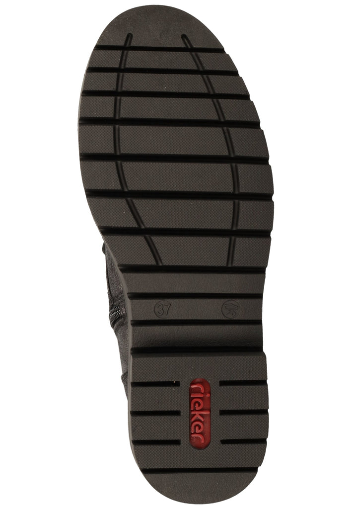 Rieker Stiefelette Lederimitat Schwarz Warmfutter