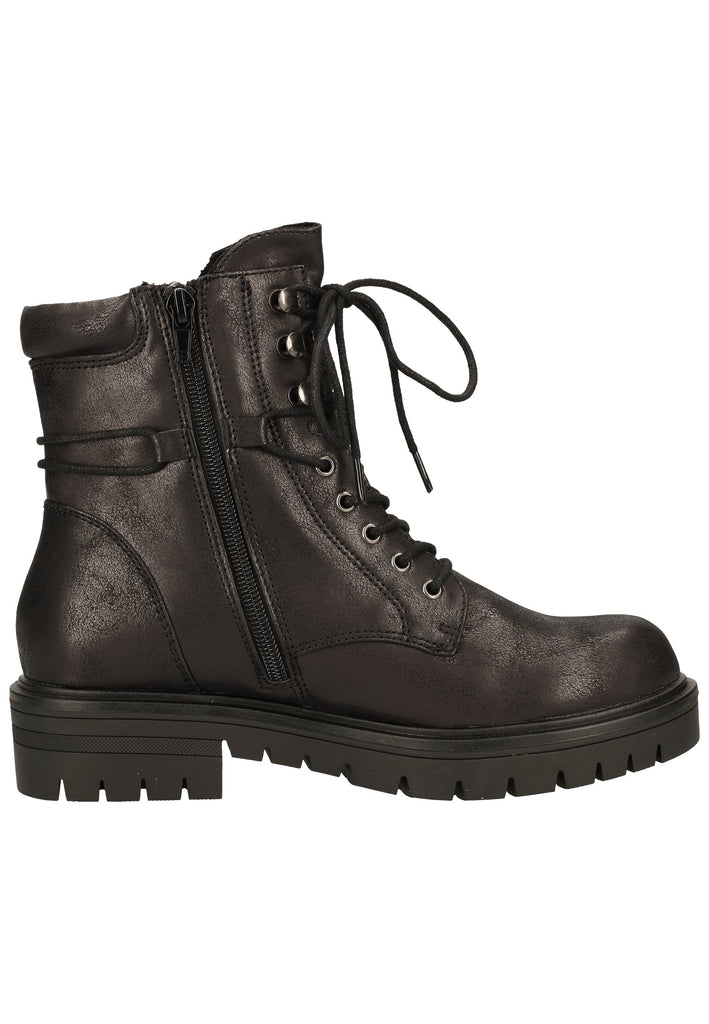 Rieker Stiefelette Lederimitat Schwarz Warmfutter