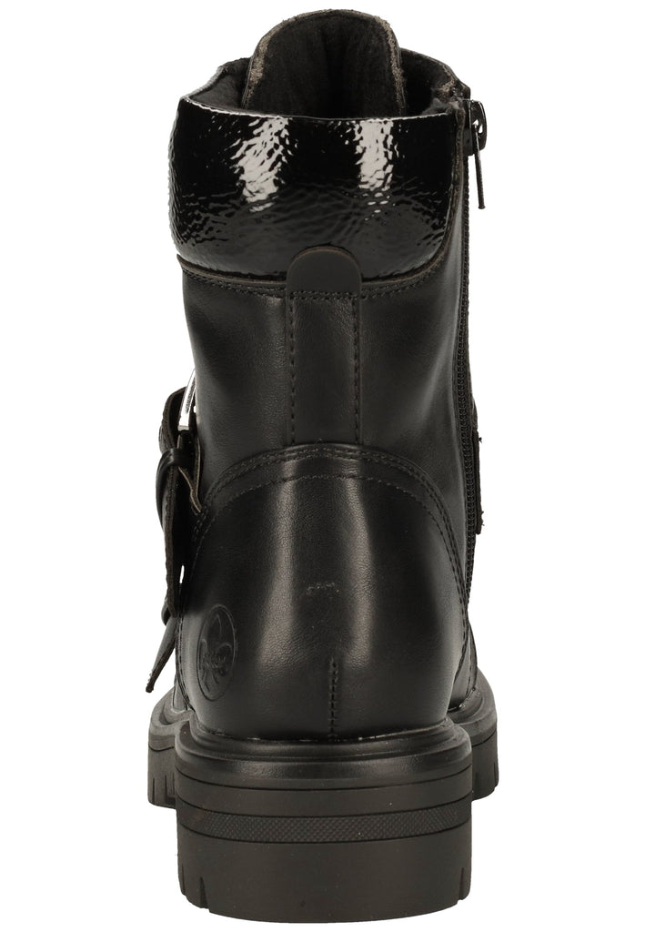 Rieker Stiefelette Lederimitat Schwarz Warmfutter
