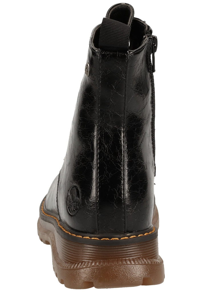 Rieker Stiefelette Lederimitat Schwarz Warmfutter