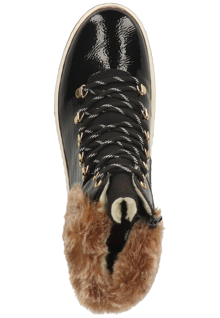 Rieker Stiefelette Lederimitat Schwarz Warmfutter
