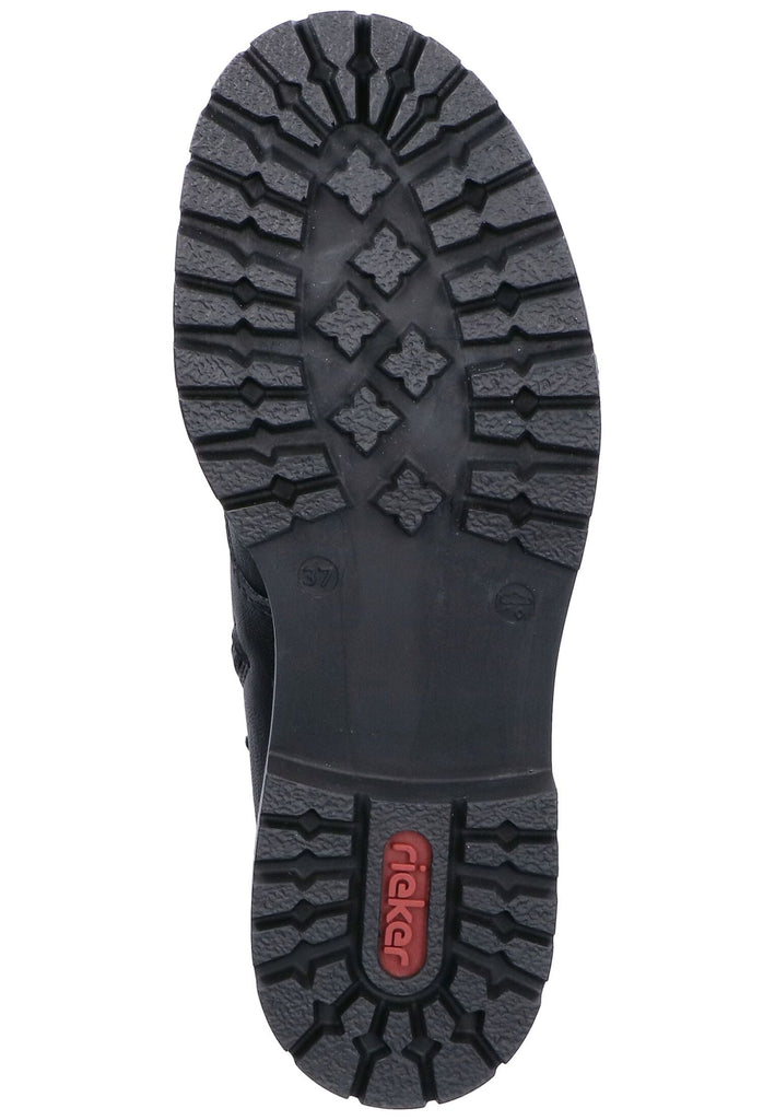 Rieker Stiefelette Lederimitat Schwarz Warmfutter
