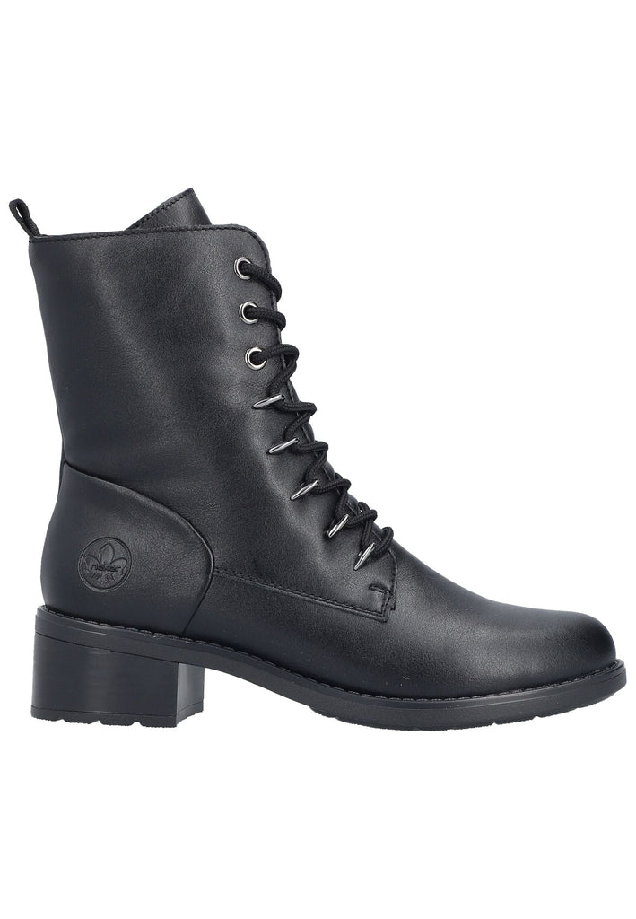 Rieker Stiefelette Lederimitat Schwarz Warmfutter