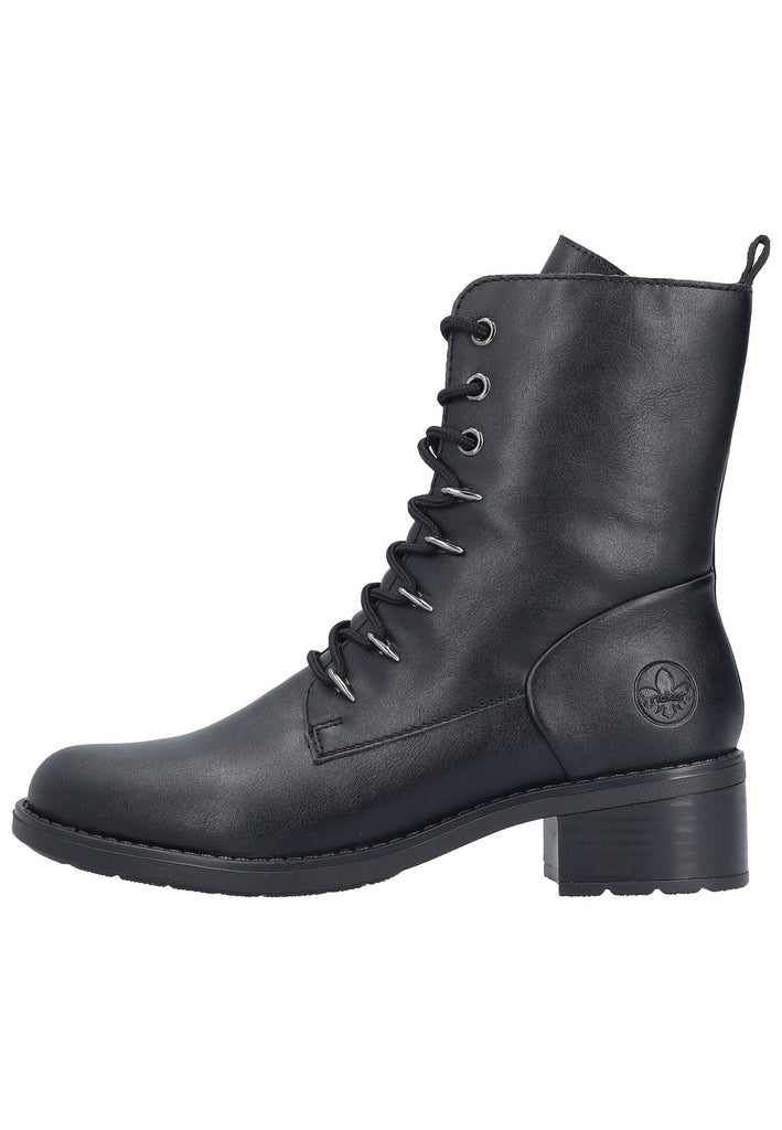 Rieker Stiefelette Lederimitat Schwarz Warmfutter
