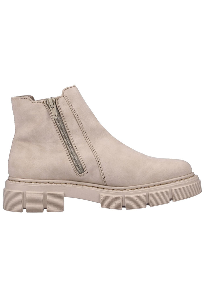 Rieker Stiefelette Lederimitat/Textil Beige