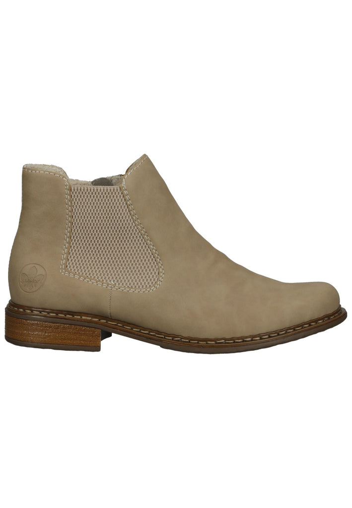 Rieker Stiefelette Lederimitat/Textil Beige