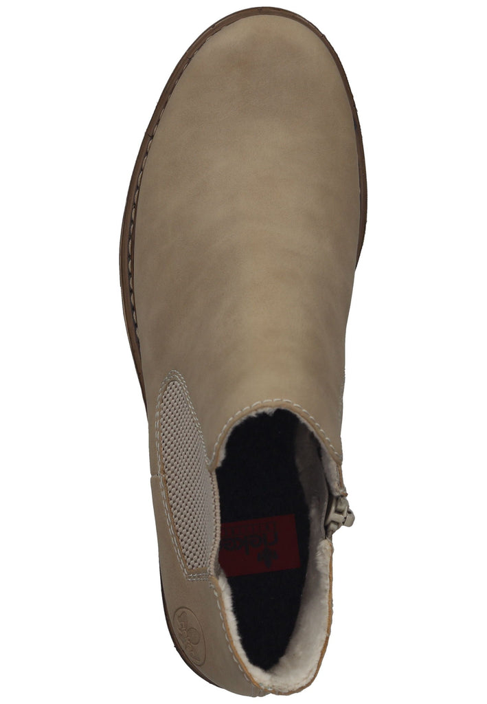 Rieker Stiefelette Lederimitat/Textil Beige