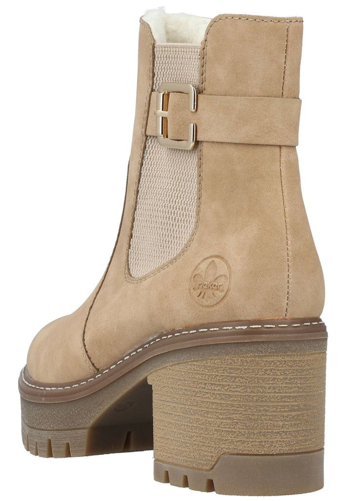 Rieker Stiefelette Lederimitat/Textil Beige/Braun