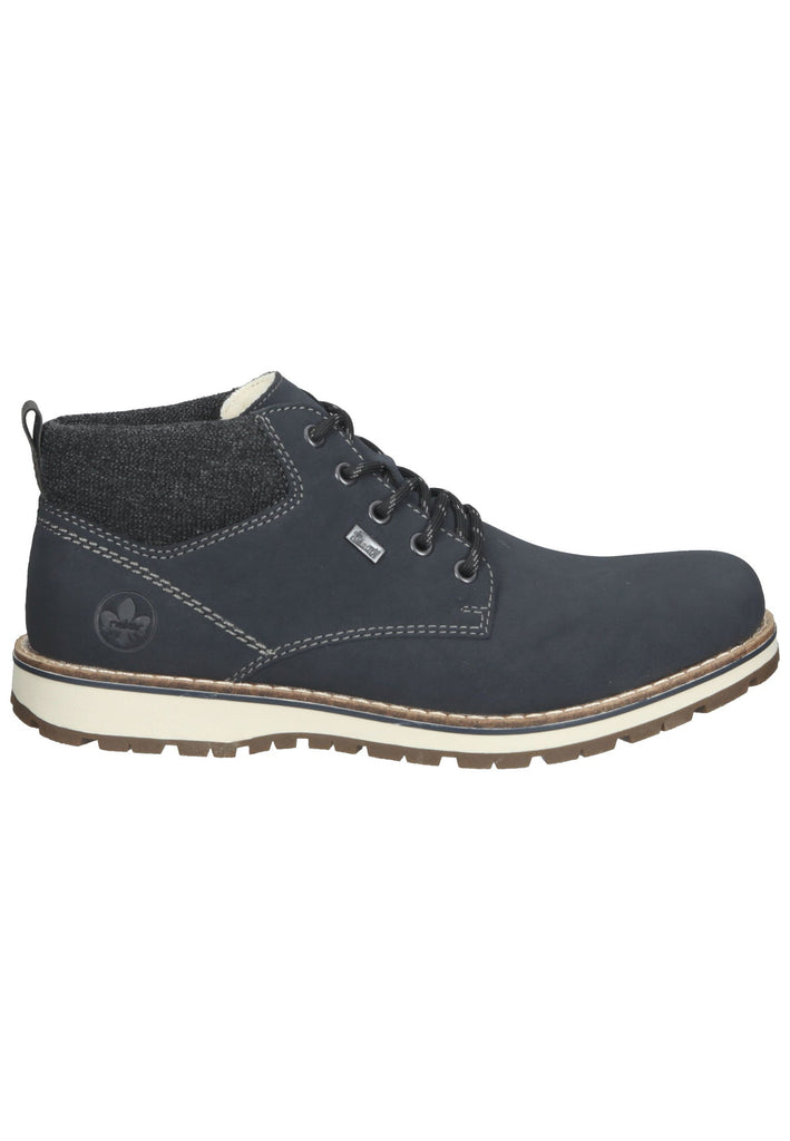 Rieker Stiefelette Lederimitat/Textil Blau/Schwarz Warmfutter