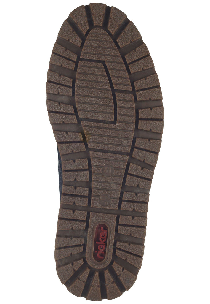 Rieker Stiefelette Lederimitat/Textil Blau/Schwarz Warmfutter