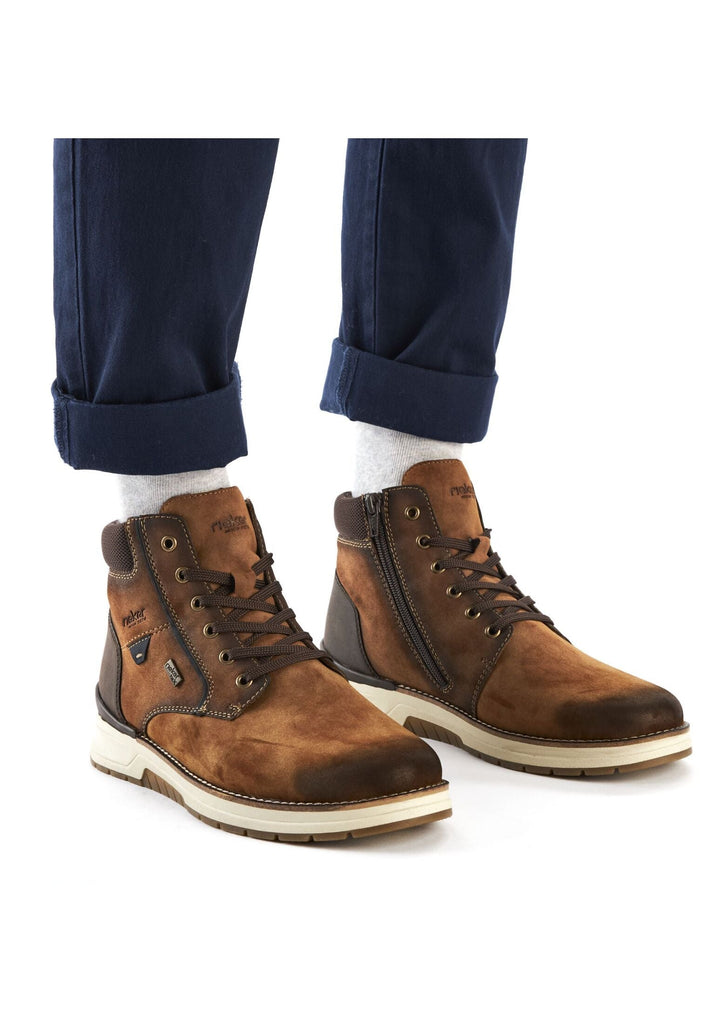 Rieker Stiefelette Lederimitat/Textil Braun