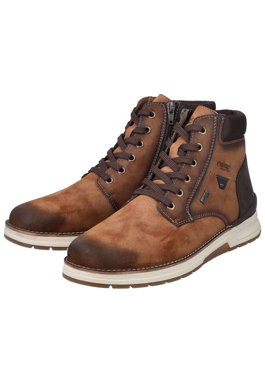 Rieker Stiefelette Lederimitat/Textil Braun