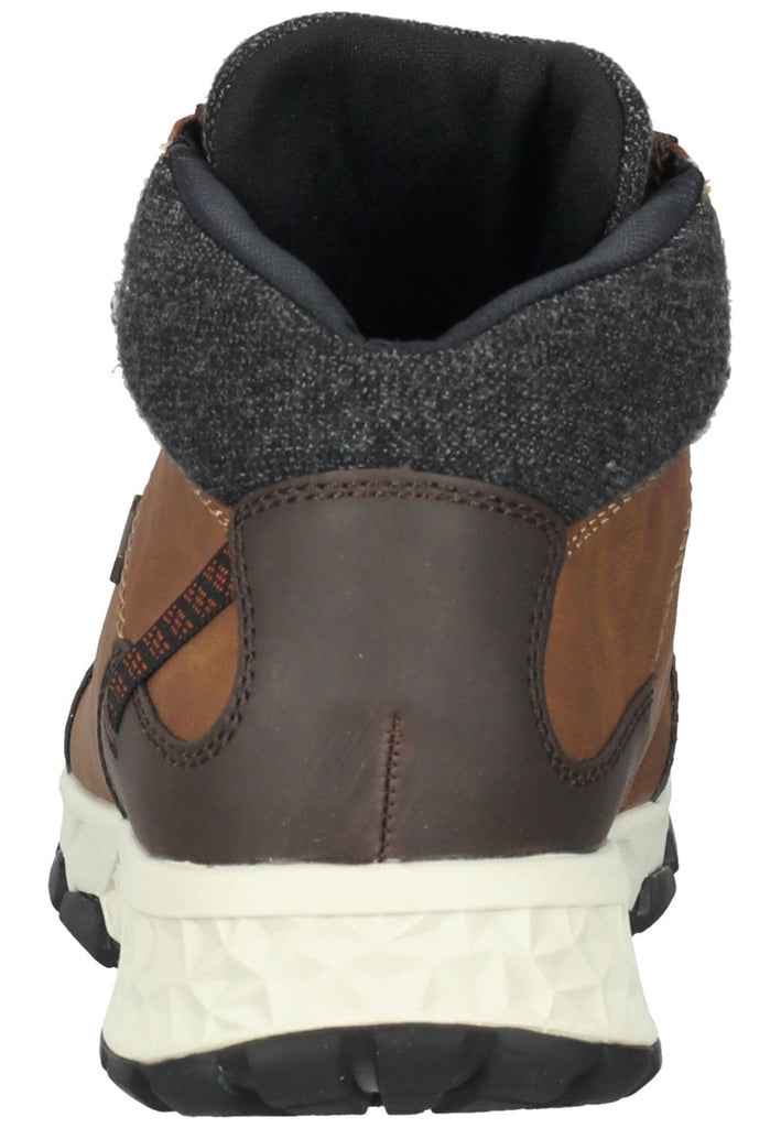 Rieker Stiefelette Lederimitat/Textil Braun/Grau