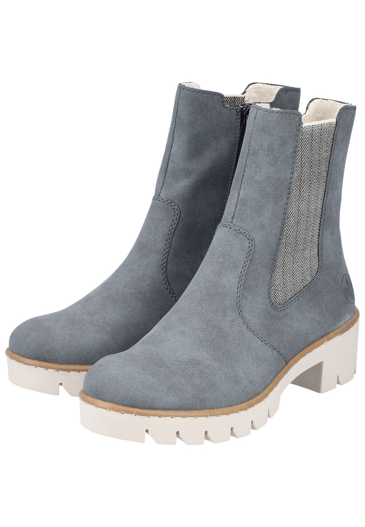 Rieker Stiefelette Lederimitat/Textil Jeans