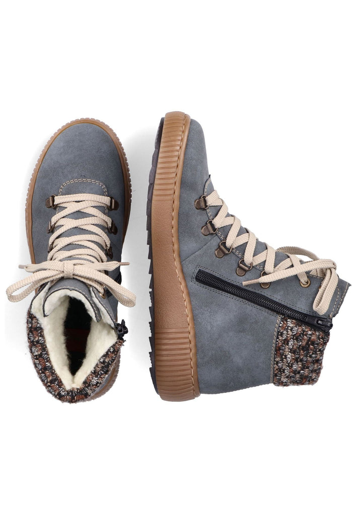 Rieker Stiefelette Lederimitat/Textil Jeans