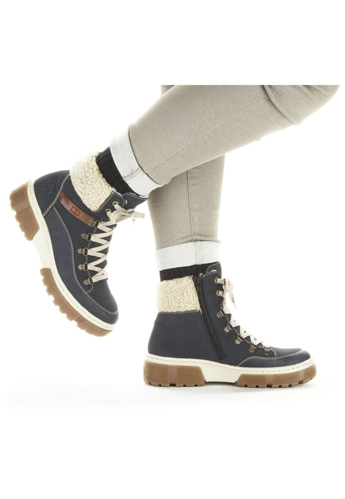 Rieker Stiefelette Lederimitat/Textil Pazifik