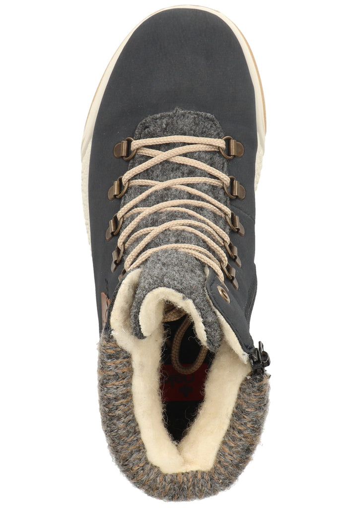 Rieker Stiefelette Lederimitat/Textil Pazifik Warmfutter