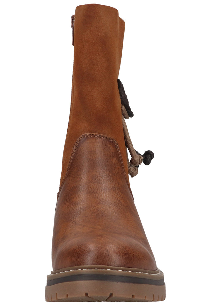 Rieker Stiefelette Lederimitat/Textil Reh Warmfutter