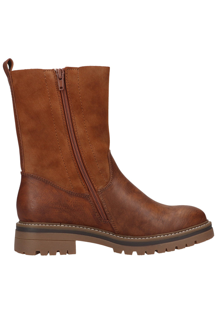 Rieker Stiefelette Lederimitat/Textil Reh Warmfutter
