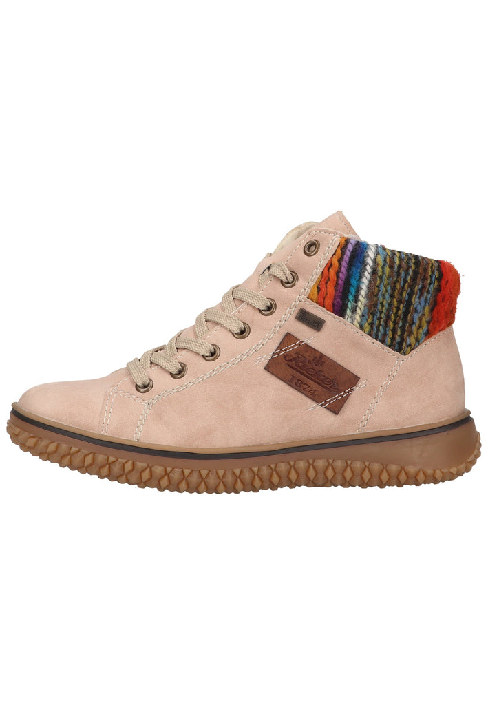 Rieker Stiefelette Lederimitat/Textil Rosa Warmfutter