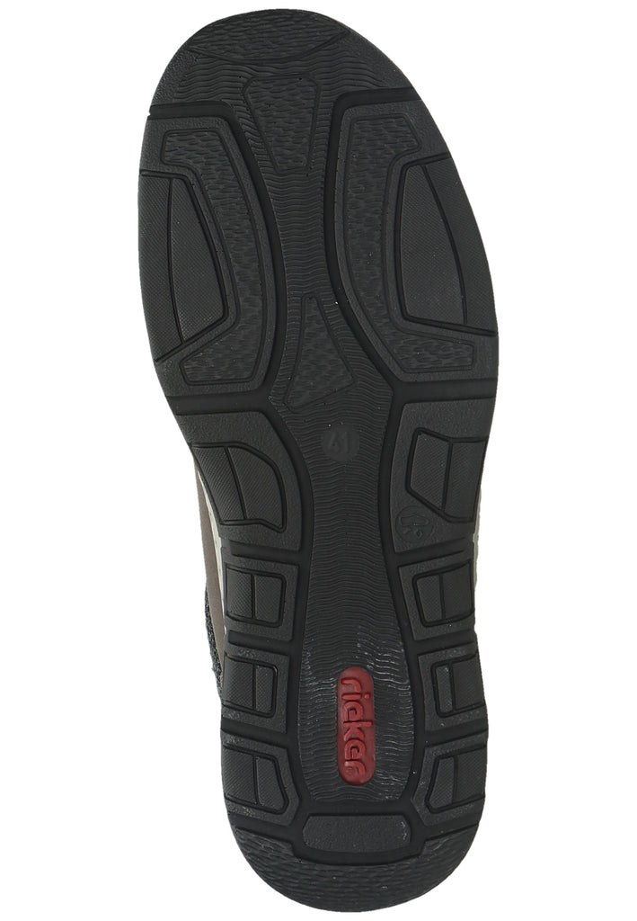 Rieker Stiefelette Lederimitat/Textil Schoko Warmfutter