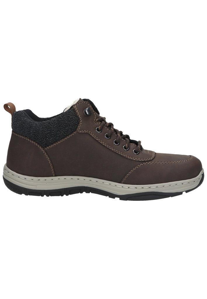 Rieker Stiefelette Lederimitat/Textil Schoko Warmfutter