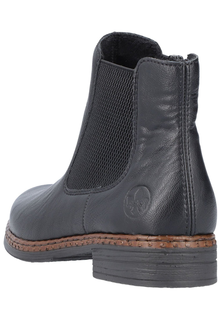 Rieker Stiefelette Lederimitat/Textil Schwarz