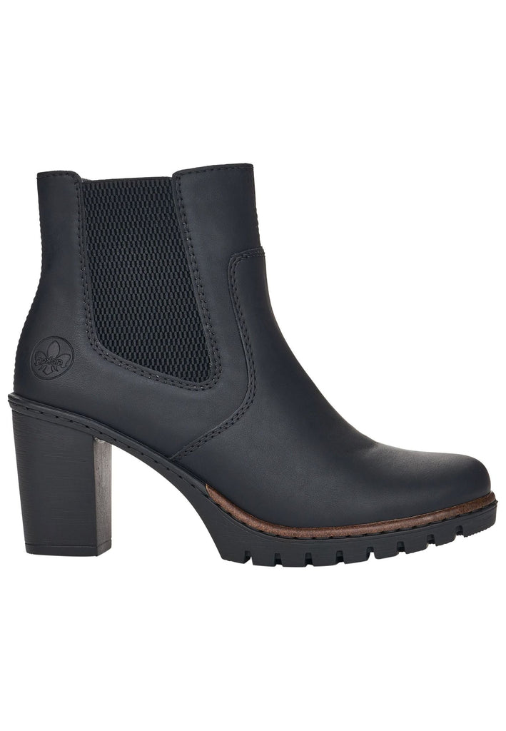 Rieker Stiefelette Lederimitat/Textil Schwarz