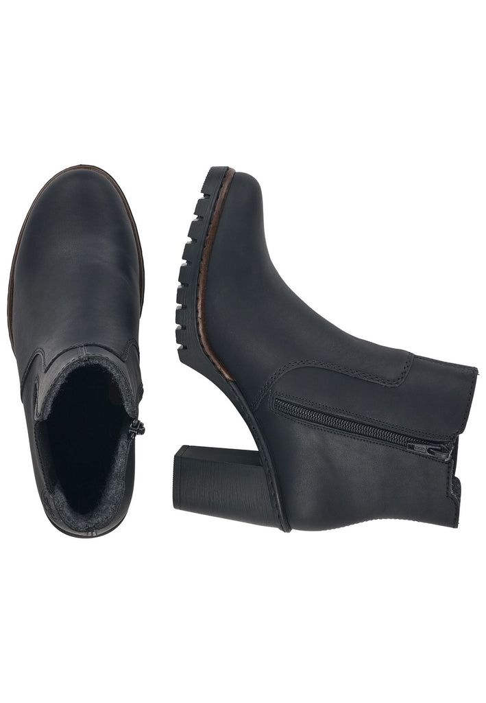 Rieker Stiefelette Lederimitat/Textil Schwarz