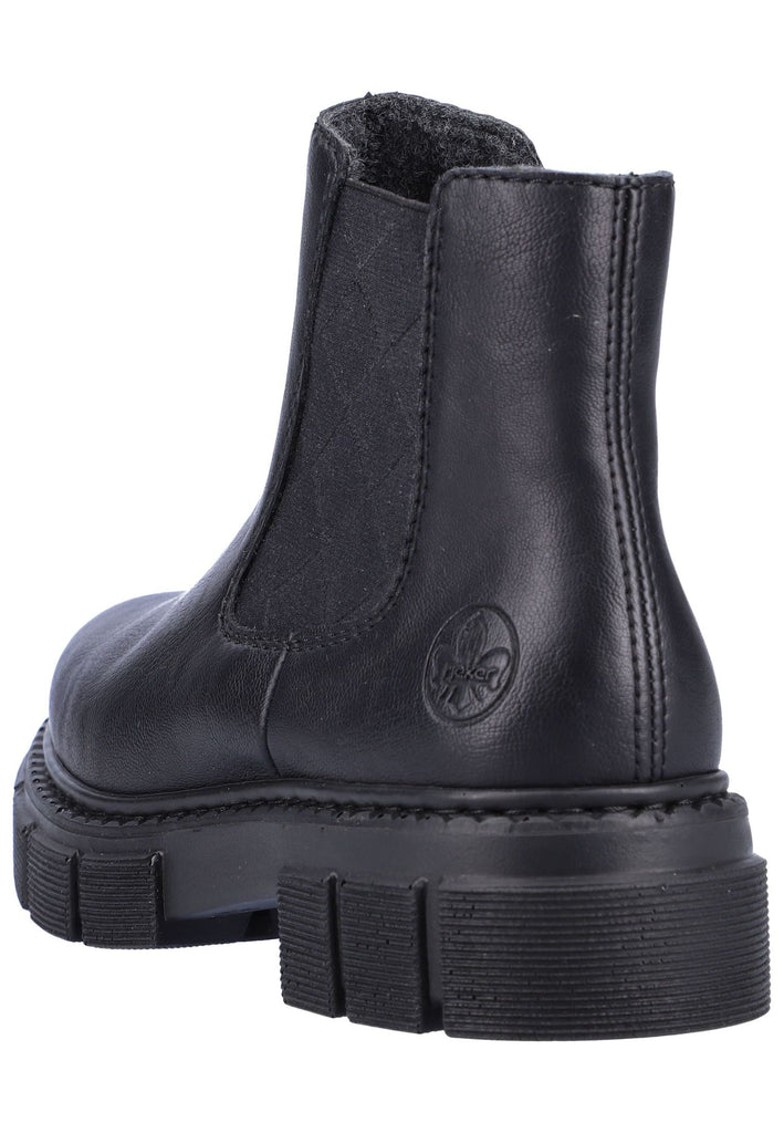 Rieker Stiefelette Lederimitat/Textil Schwarz