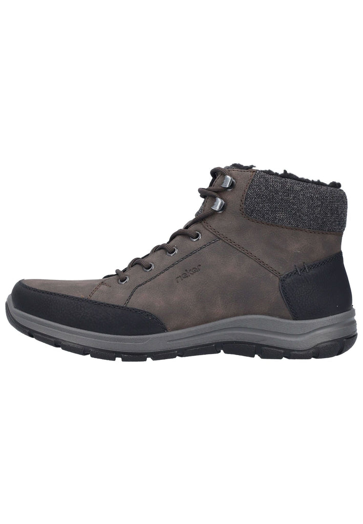 Rieker Stiefelette Lederimitat/Textil Schwarz Warmfutter