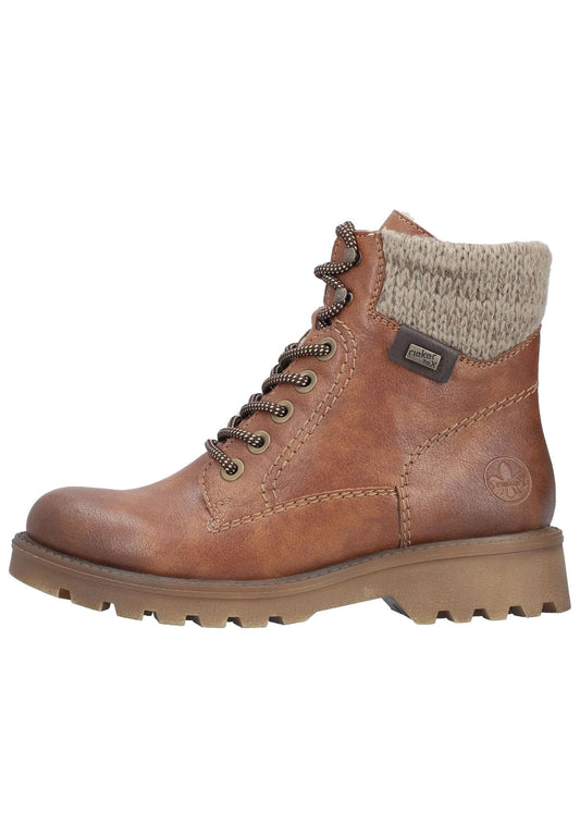 Rieker Stiefelette Lederimitat/Textil Zimt Warmfutter