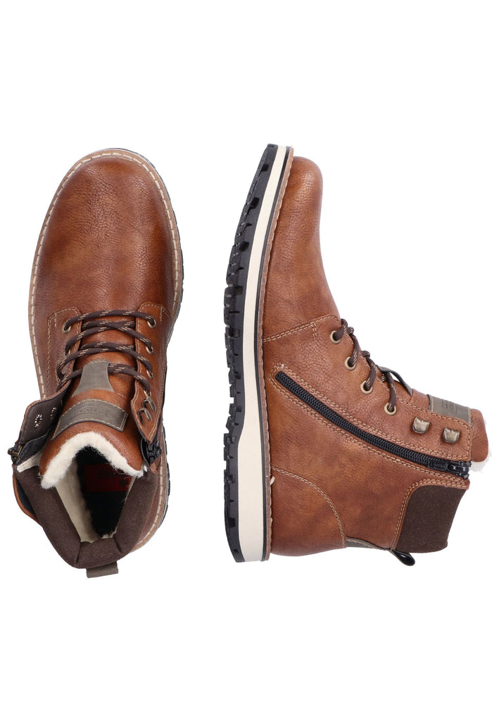 Rieker Stiefelette Lederimitat Toffee Warmfutter