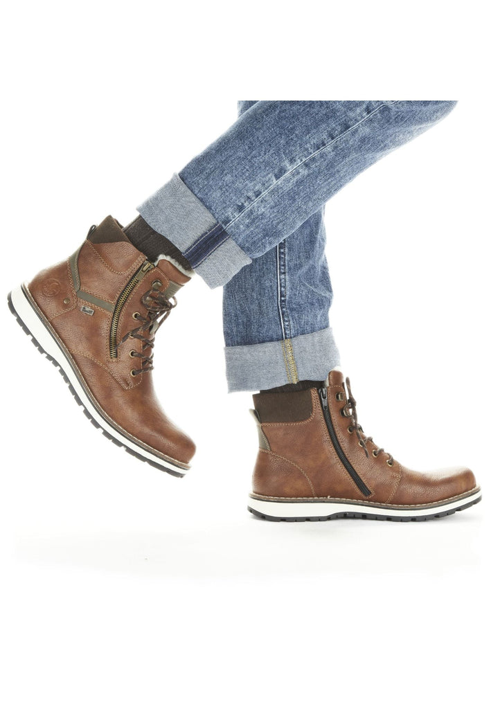 Rieker Stiefelette Lederimitat Toffee Warmfutter