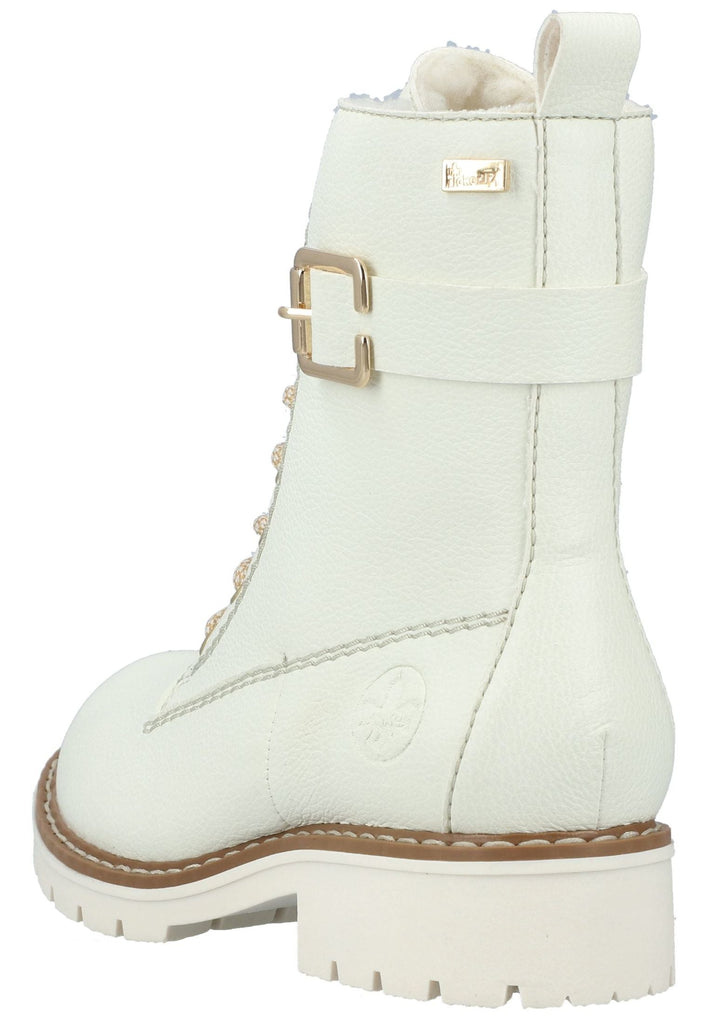 Rieker Stiefelette Lederimitat Weiß