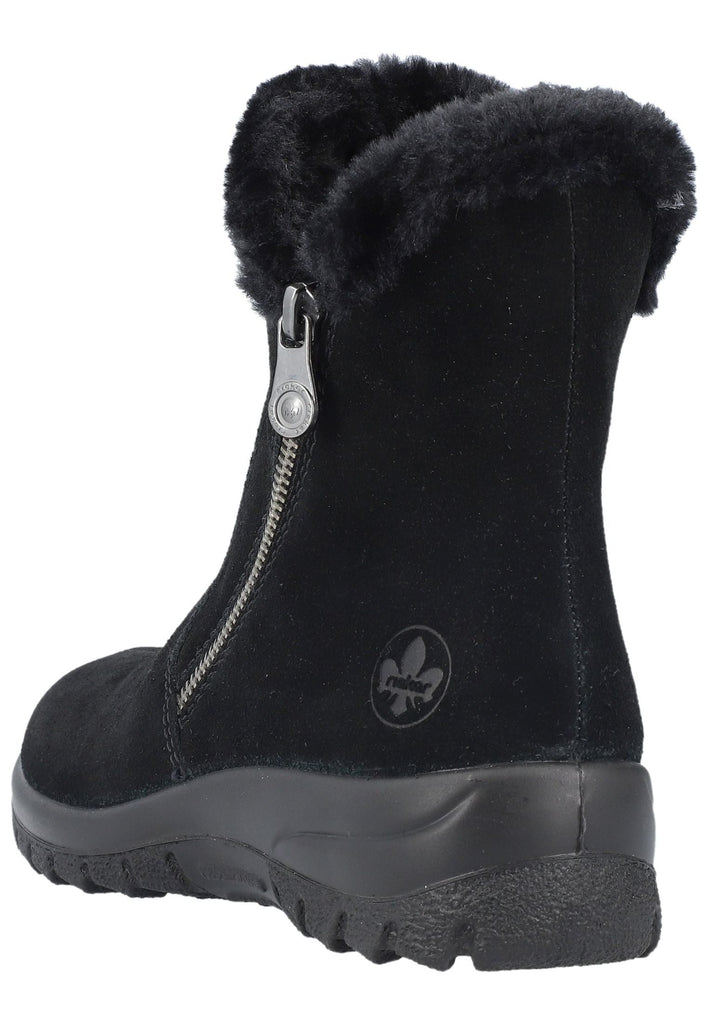 Rieker Stiefelette Veloursleder Schwarz Warmfutter