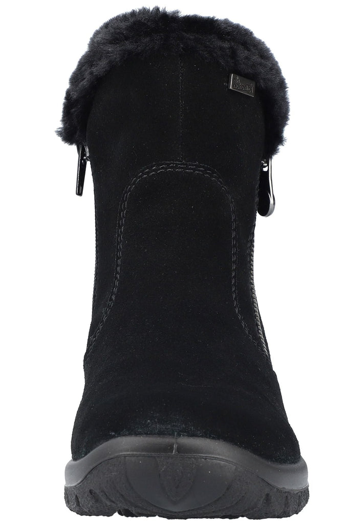Rieker Stiefelette Veloursleder Schwarz Warmfutter