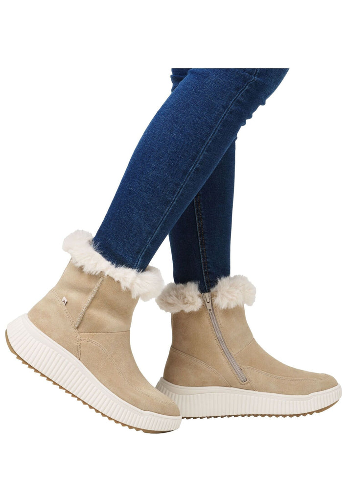 Rieker Stiefelette Veloursleder/Textil Braun Warmfutter