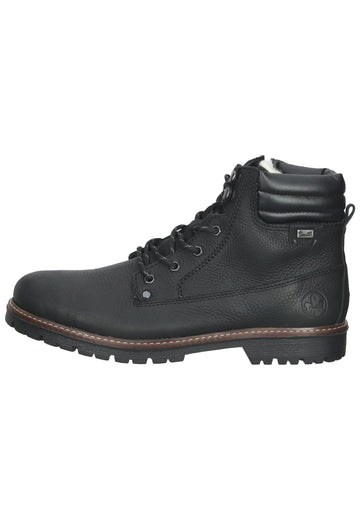 Stiefeletten Rieker Stiefelette Leder Schwarz Warmfutter
