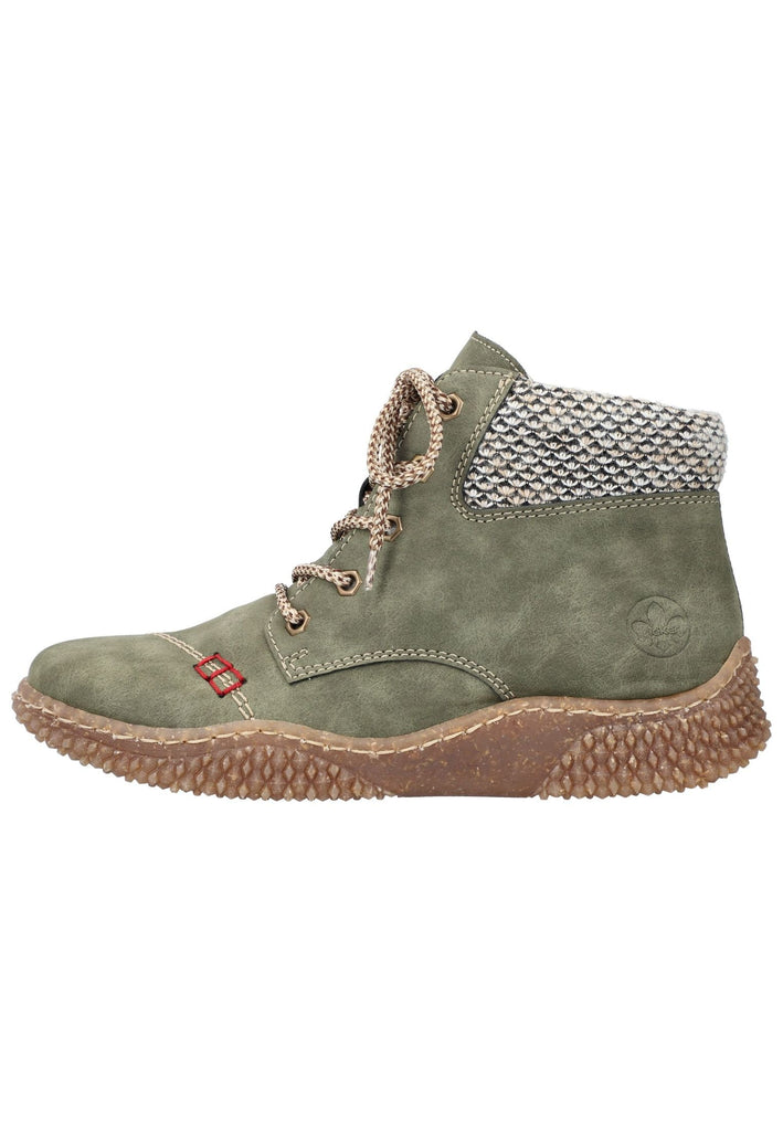 Stiefeletten Rieker Stiefelette Lederimitat Dunkelgrün