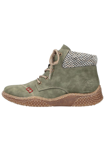 Stiefeletten Rieker Stiefelette Lederimitat Dunkelgrün