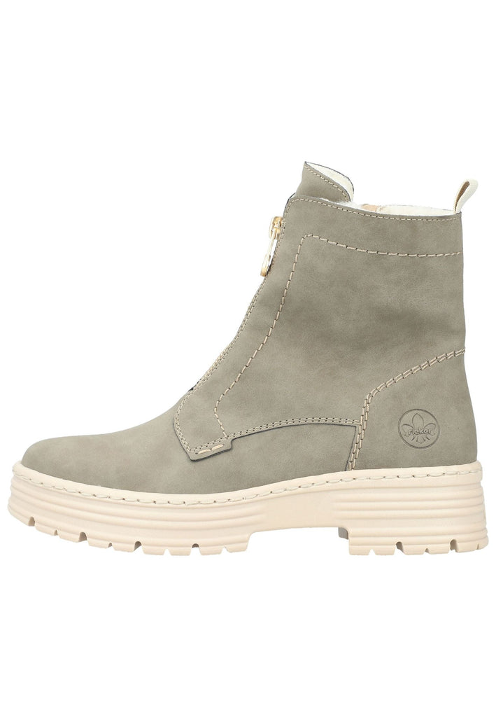 Stiefeletten Rieker Stiefelette Lederimitat Grün