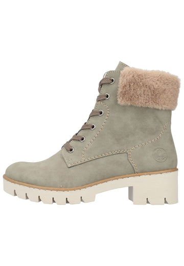 Stiefeletten Rieker Stiefelette Lederimitat Grün/Braun