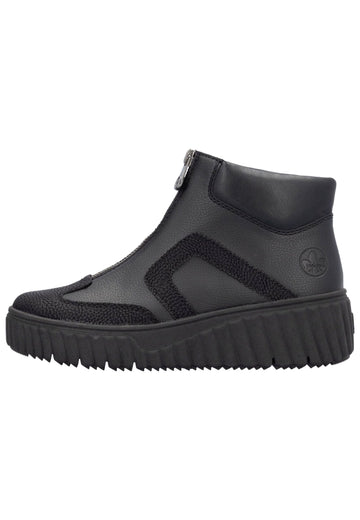 Stiefeletten Rieker Stiefelette Lederimitat Schwarz