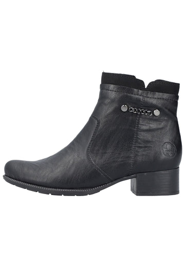 Stiefeletten Rieker Stiefelette Lederimitat Schwarz