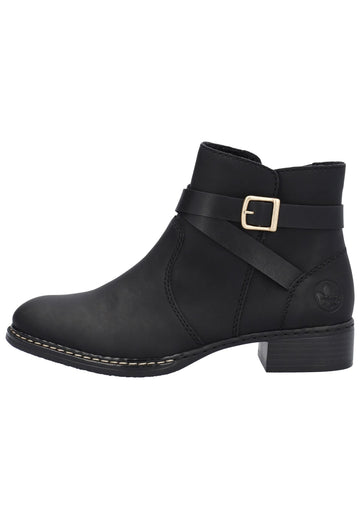 Stiefeletten Rieker Stiefelette Lederimitat Schwarz